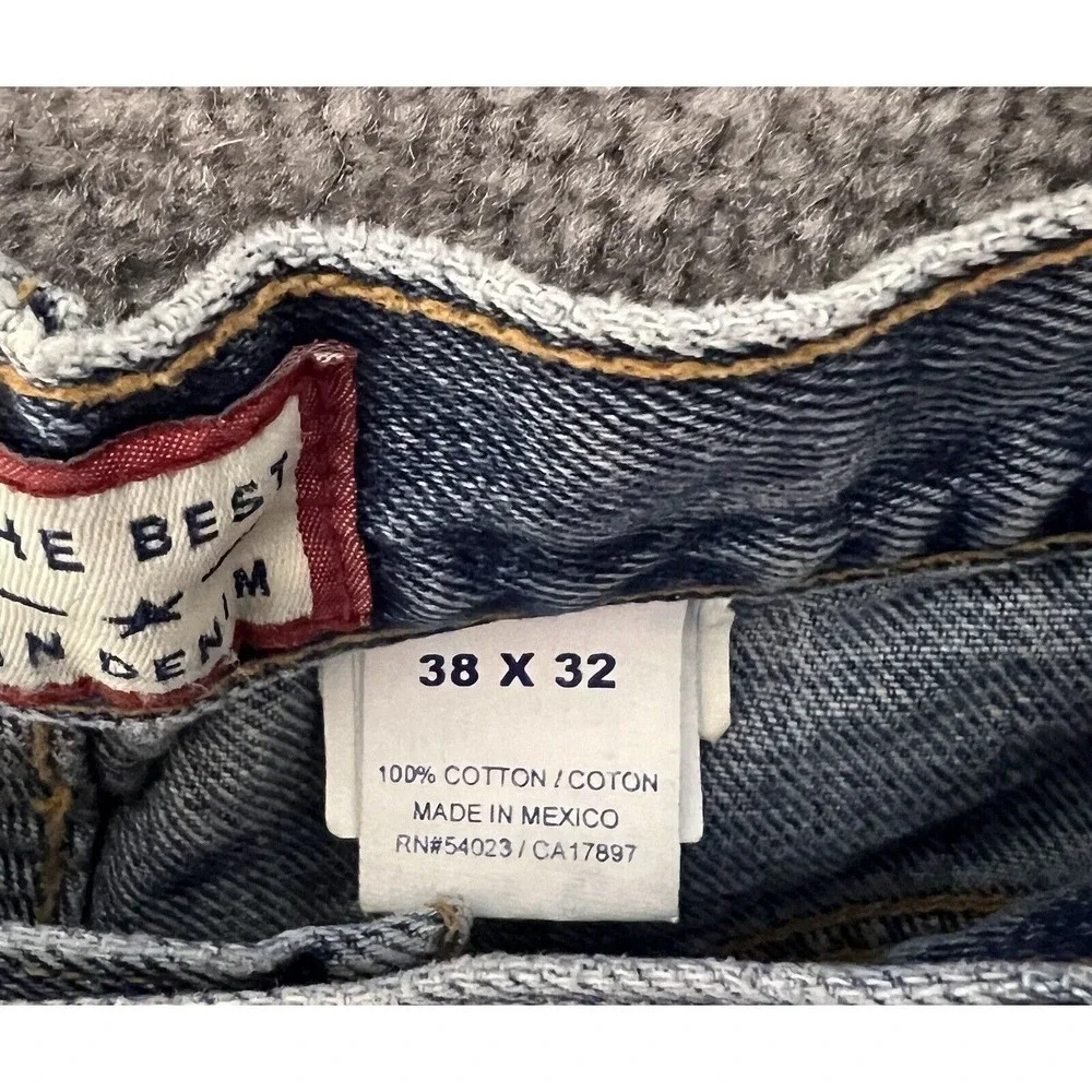 Vintage Old Navy Straight Leg Jeans Men Size 38x32 Blue Denim Cotton Pockets NWT